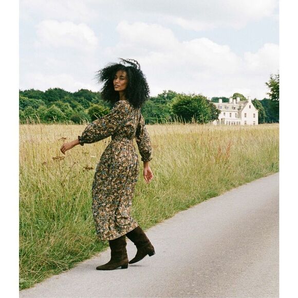 NWT Doen Delfina Organic Cotton Floral Maxi Dress Small - Picture 4 of 11